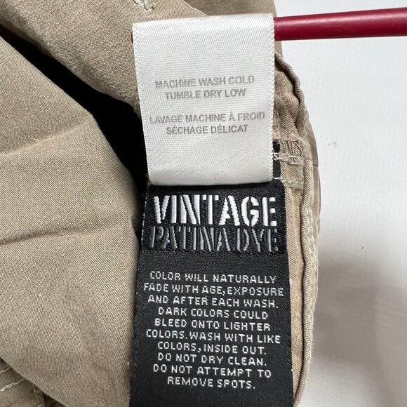 KUHL Vintage Patina Dye Splash Roll-Up Cargo Pants SIZE 8 Tan Hiking Travel - Picture 5 of 13